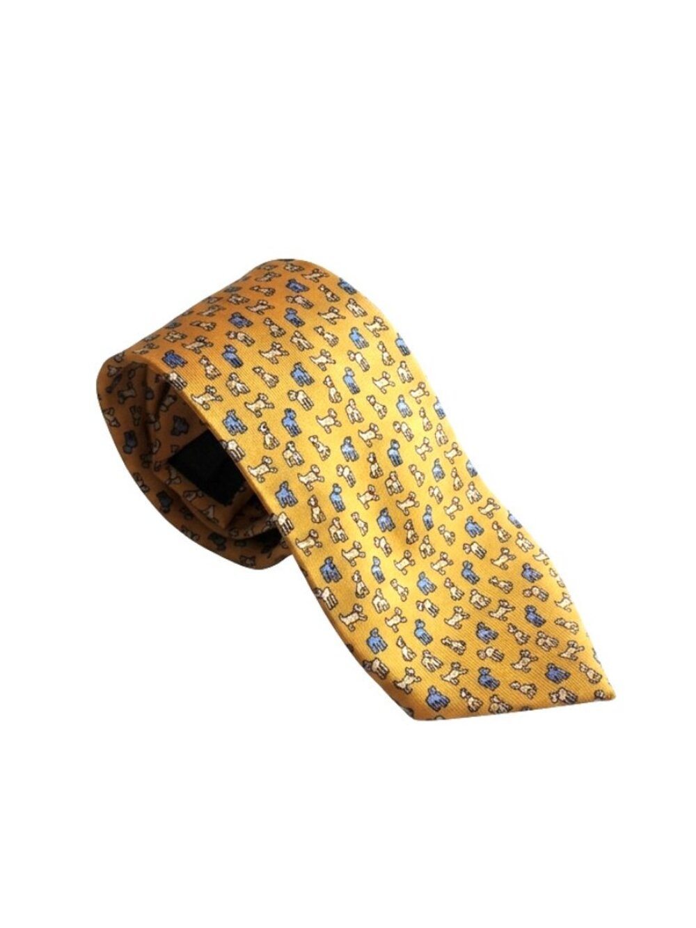 Andrew's Ties Milano XL Italian Silk Wire Fox Terrier Dog Tie 62.5"